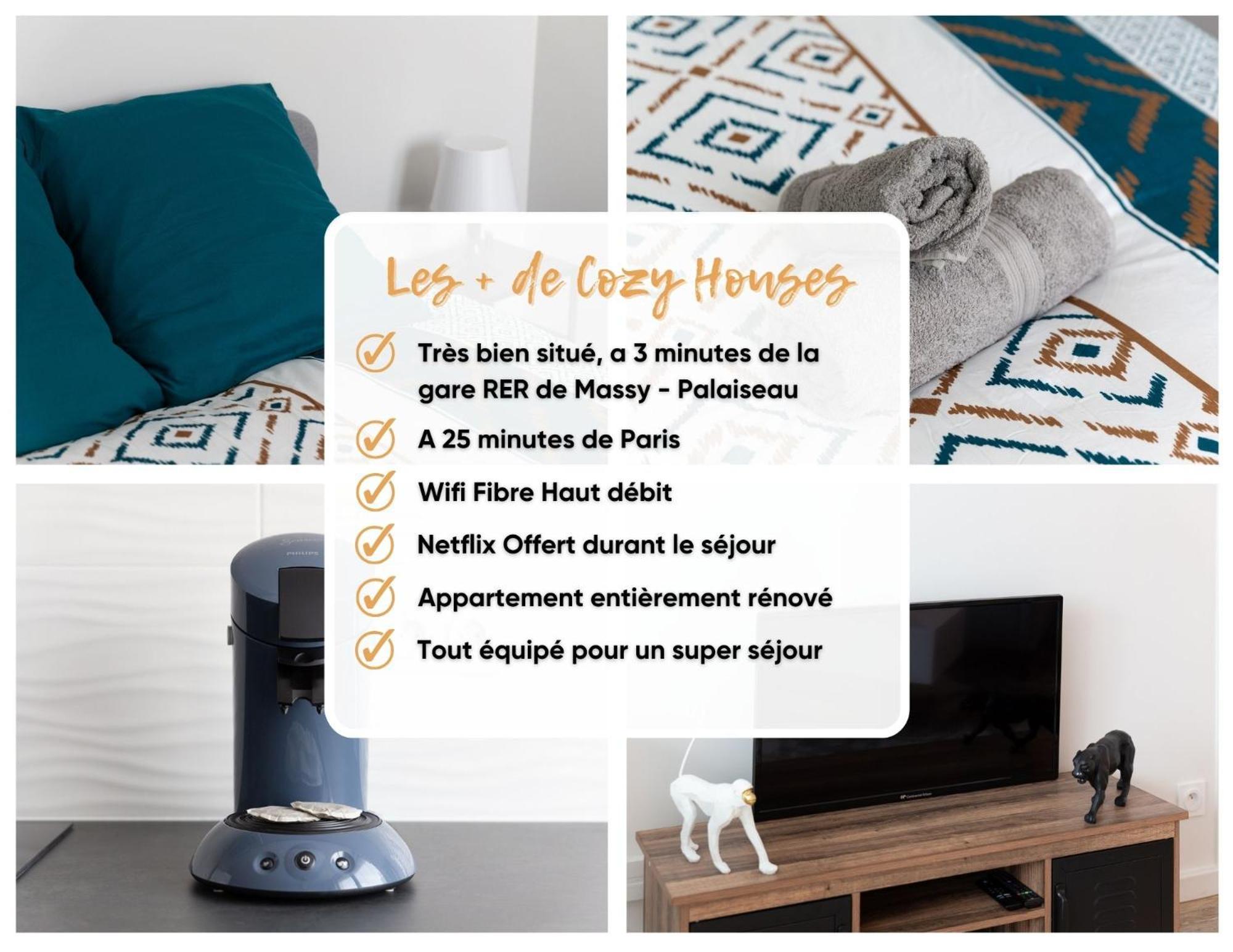 Cozy Appart 5 A 3' De La Gare - Cozy Houses Palaiseau Exterior foto